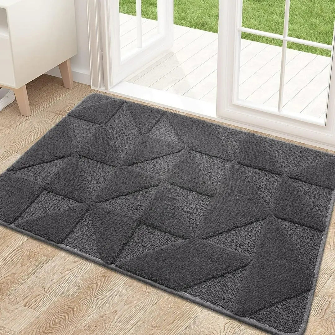 Soft Dirt Trapper Door Mat – Non-Slip Machine Washable Entrance Rug