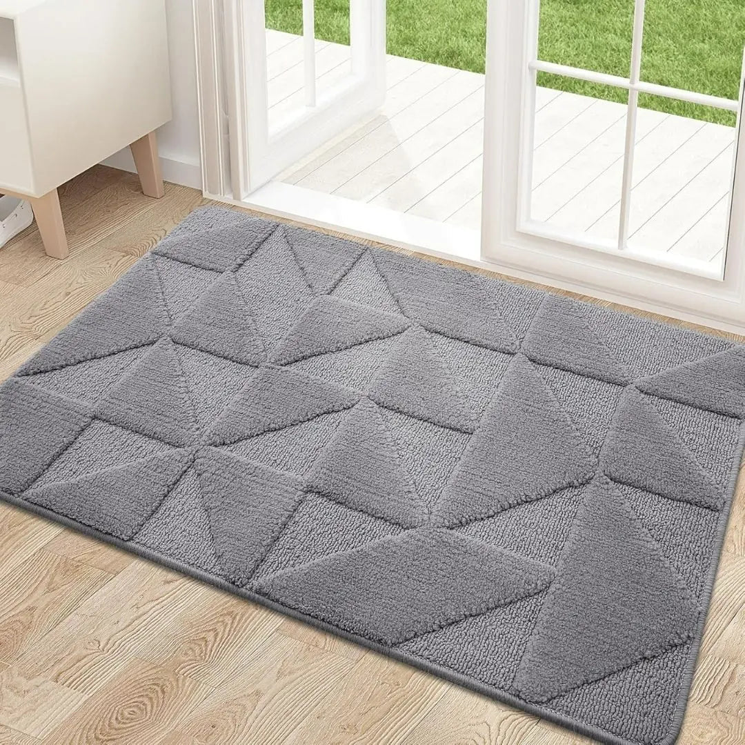 Soft Dirt Trapper Door Mat – Non-Slip Machine Washable Entrance Rug