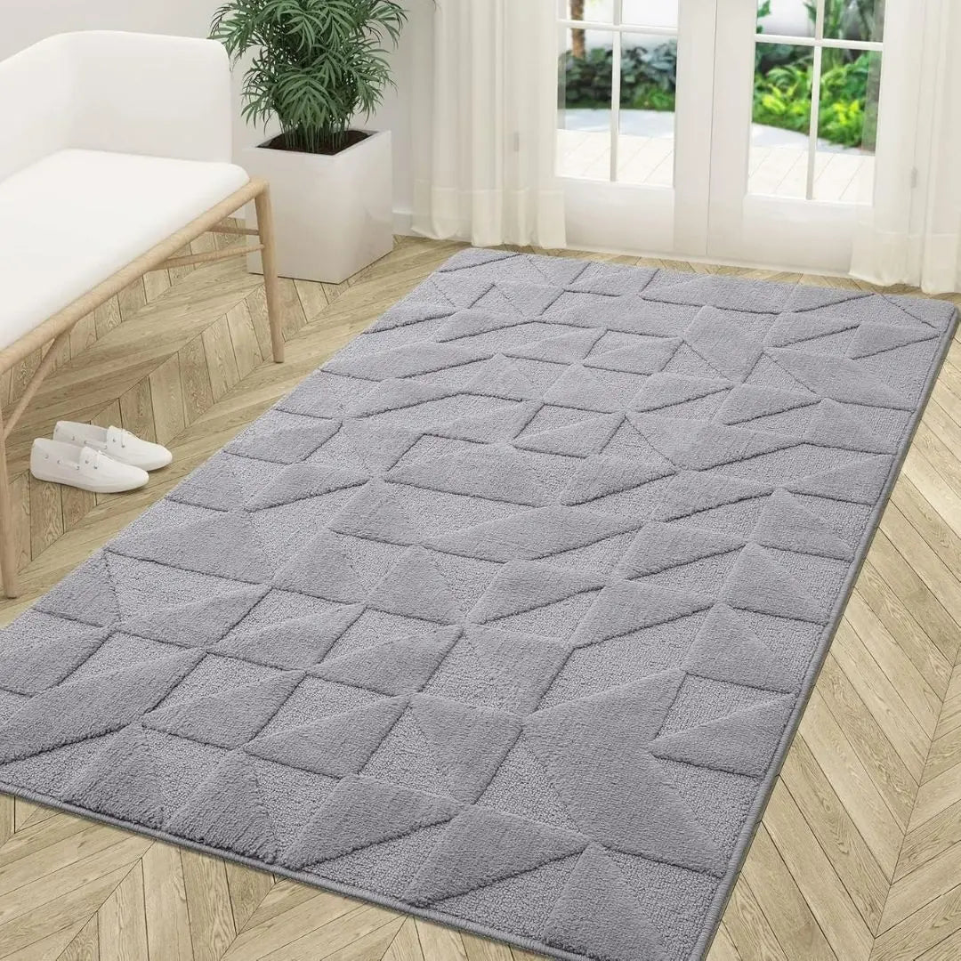 Soft Dirt Trapper Door Mat – Non-Slip Machine Washable Entrance Rug