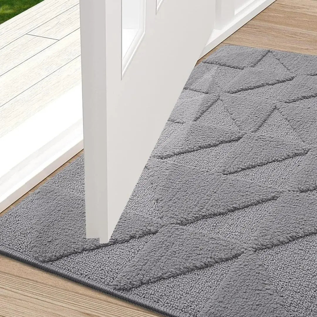 Soft Dirt Trapper Door Mat – Non-Slip Machine Washable Entrance Rug