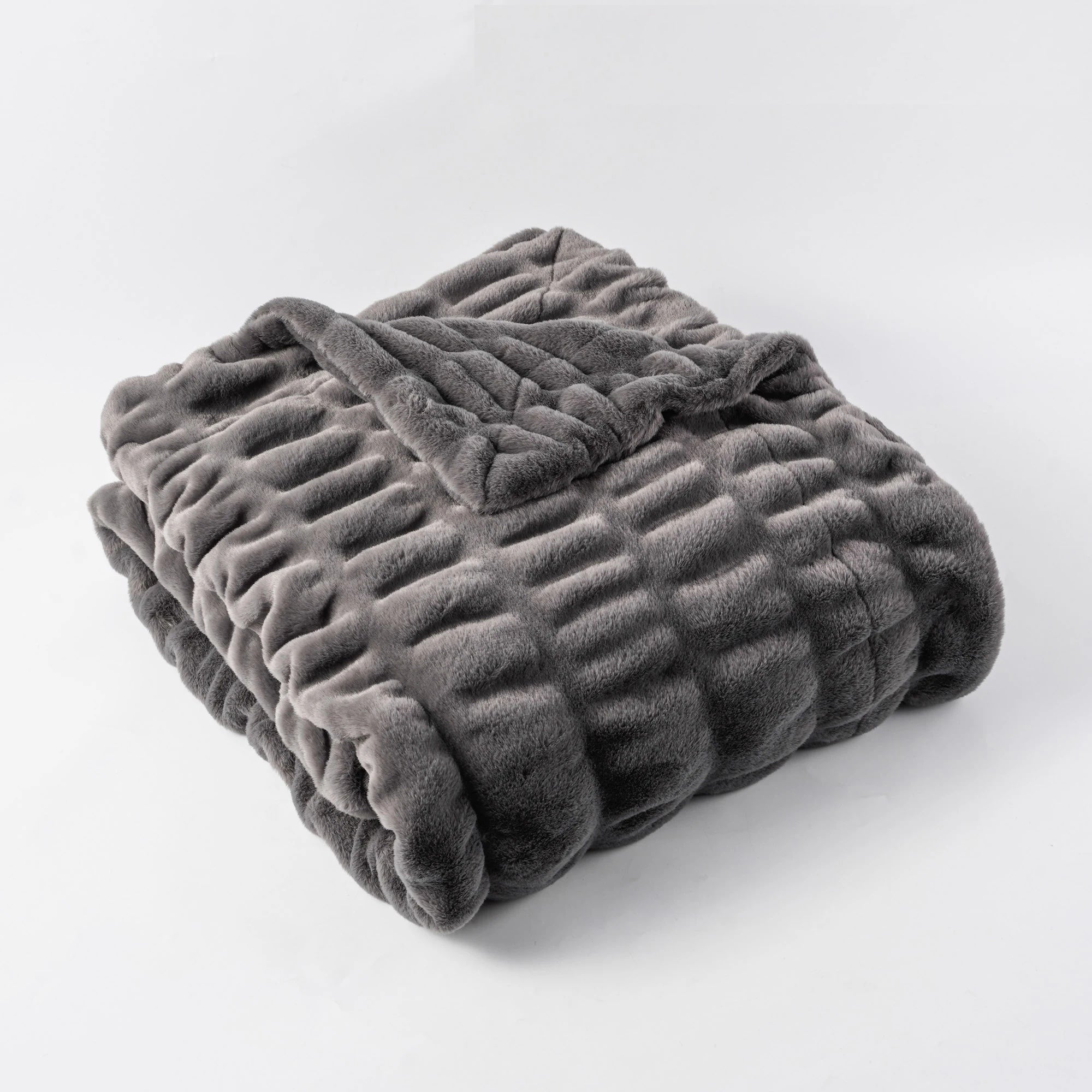 Soft Plush Throw Blanket – Luxurious Faux Rabbit Fur for Cozy Elegance