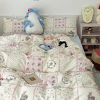 Soft Floral Bed Cover – Luxurious Bedding for Elegant Bedroom Decor 4