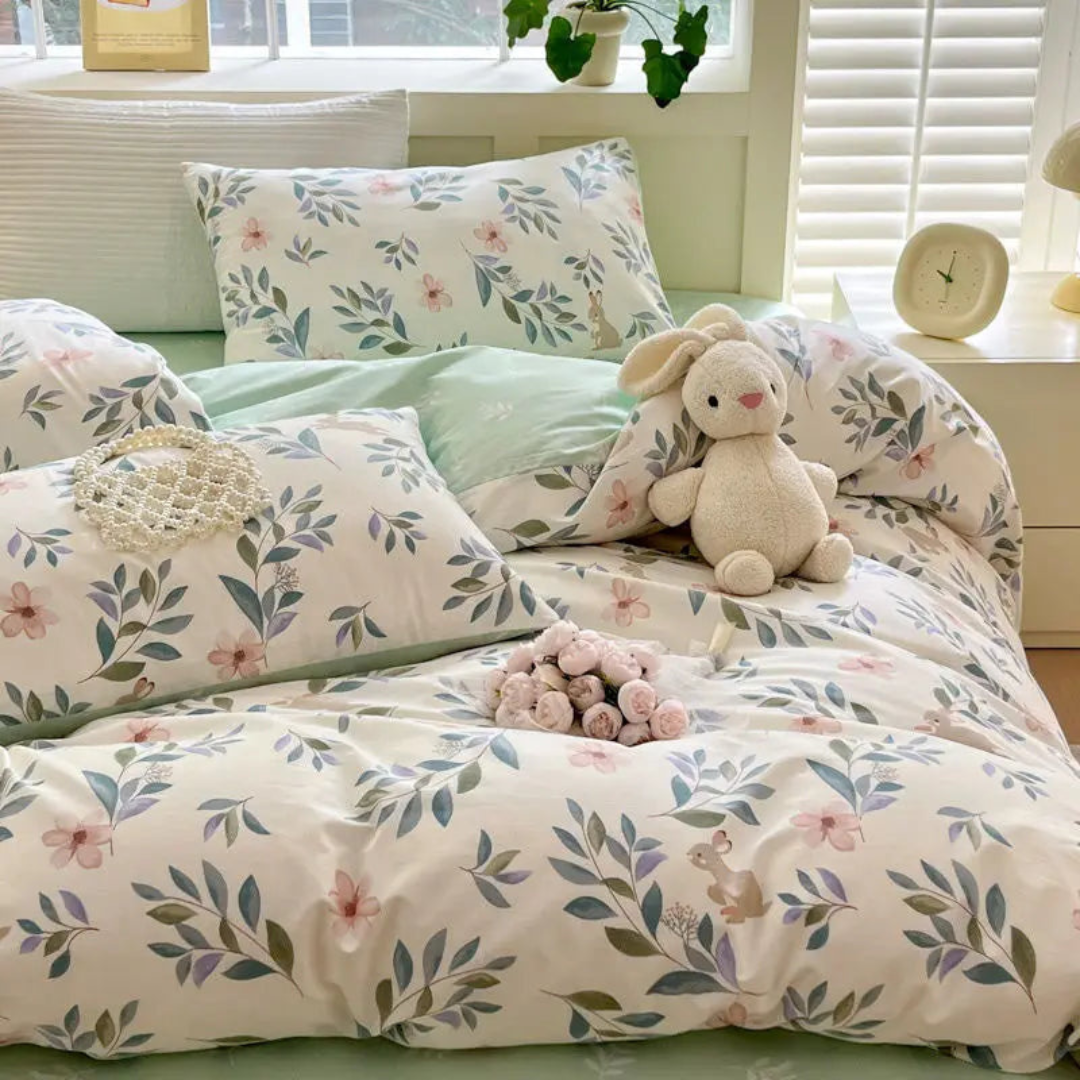 Soft Floral Bed Cover – Luxurious Bedding for Elegant Bedroom Decor 5