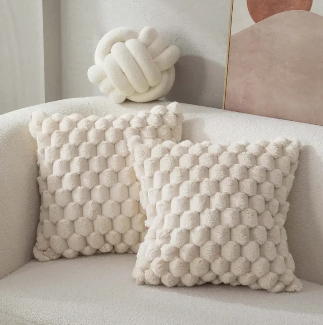 Soft Plush Cushion with Fluffy Cover – 40x40 cm