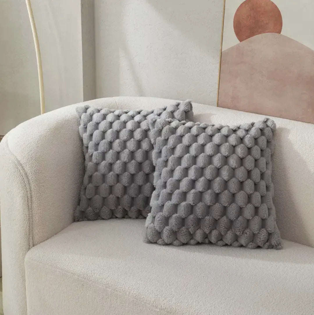 Soft Plush Cushion with Fluffy Cover – 40x40 cm