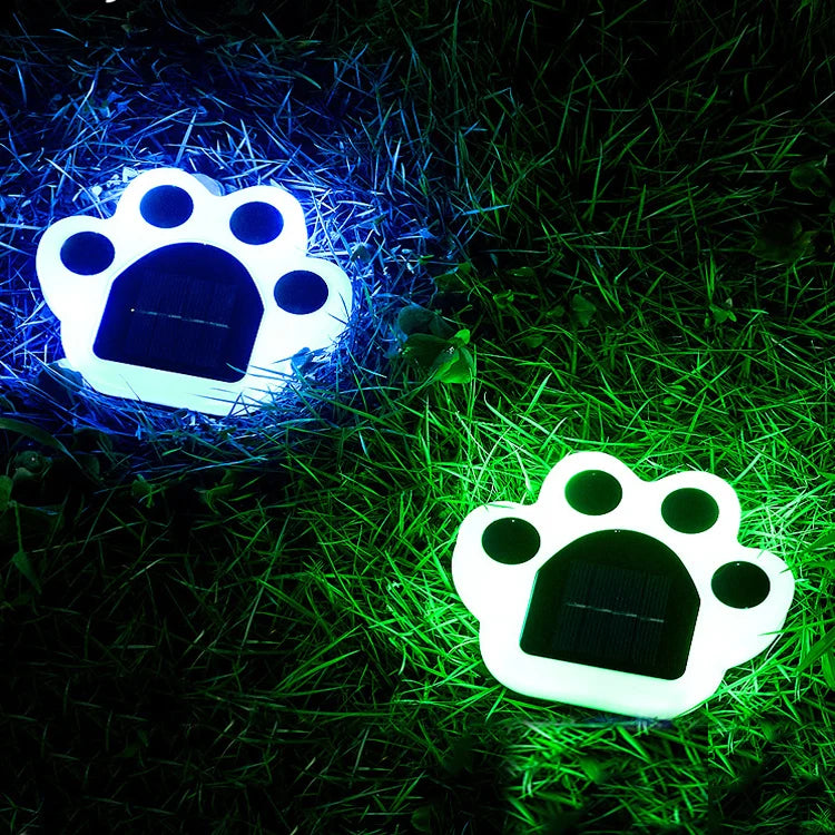 Wireless Solar Paw Lights – Charming Garden & Pathway Decor (4 Pieces)