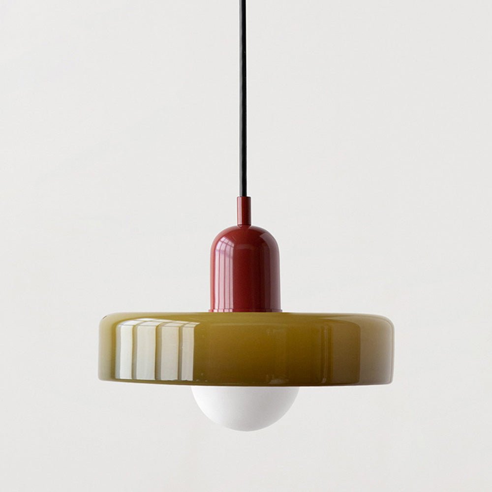 Stained Glass Pendant Light – Adjustable Modern Ceiling Fixture for Kitchen 0