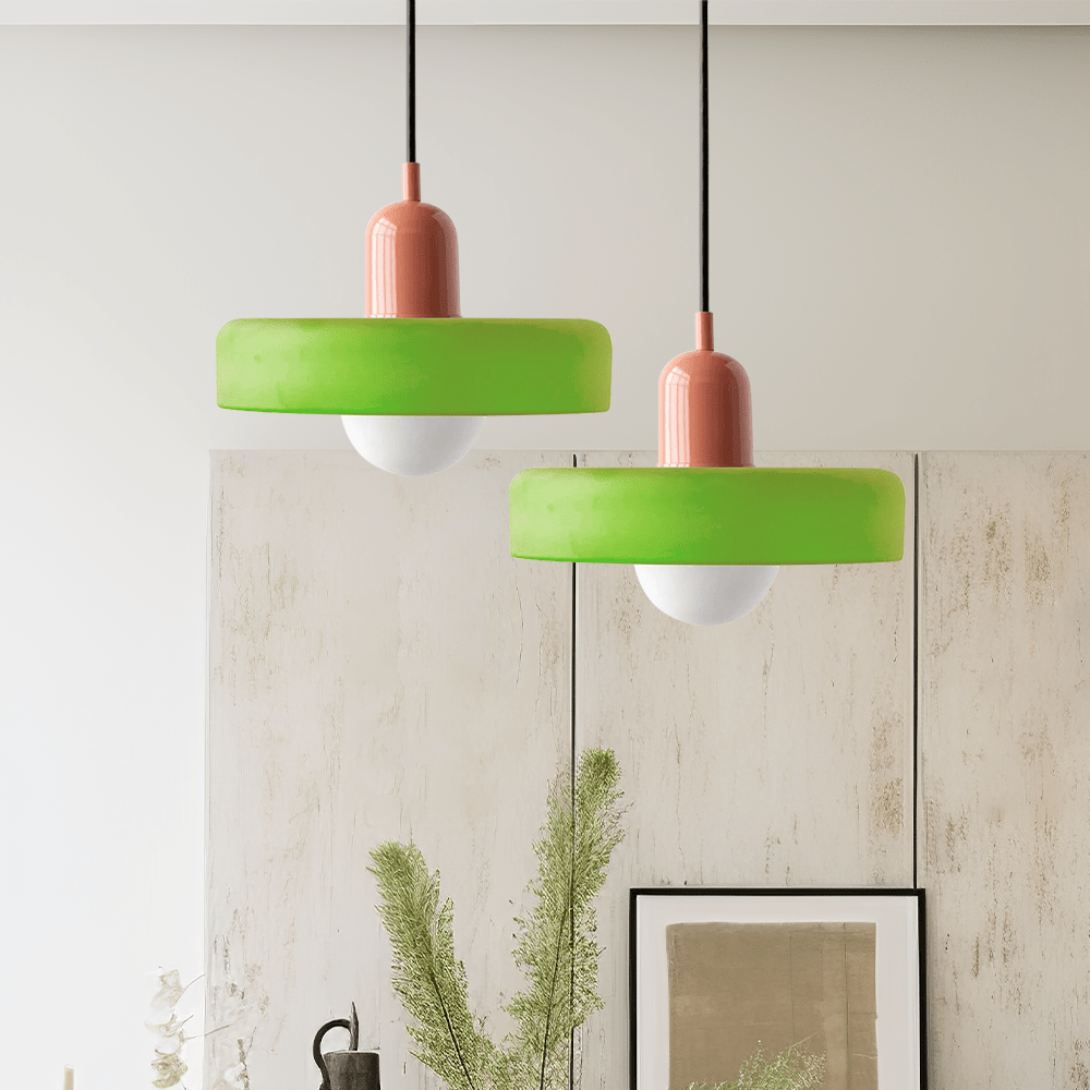 Stained Glass Pendant Light – Adjustable Modern Ceiling Fixture for Kitchen 10