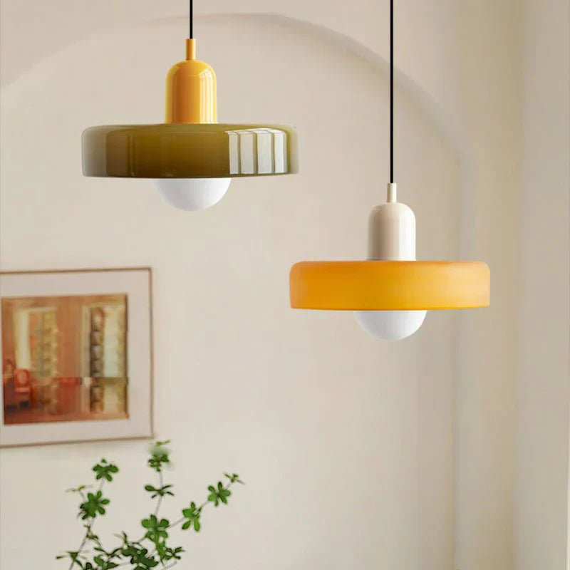 Stained Glass Pendant Light – Adjustable Modern Ceiling Fixture for Kitchen 13