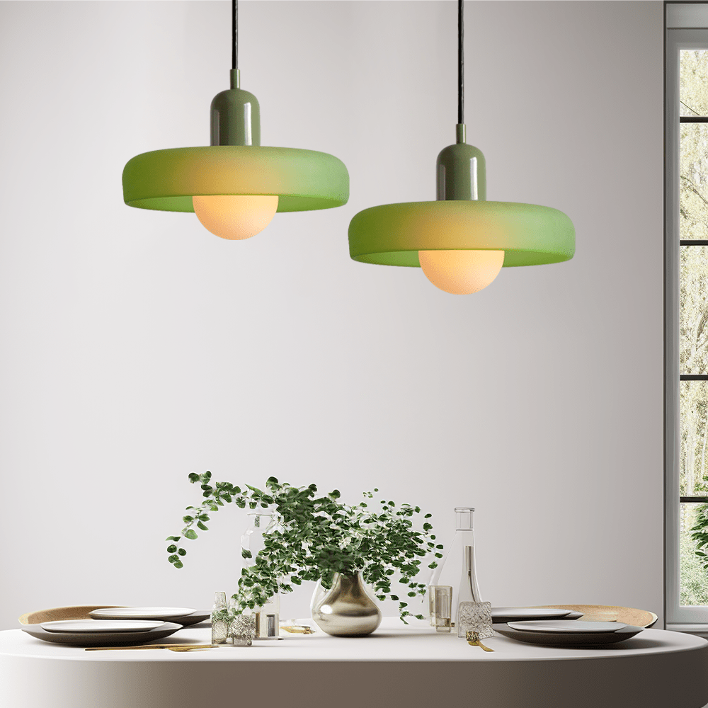 Stained Glass Pendant Light – Adjustable Modern Ceiling Fixture for Kitchen 26