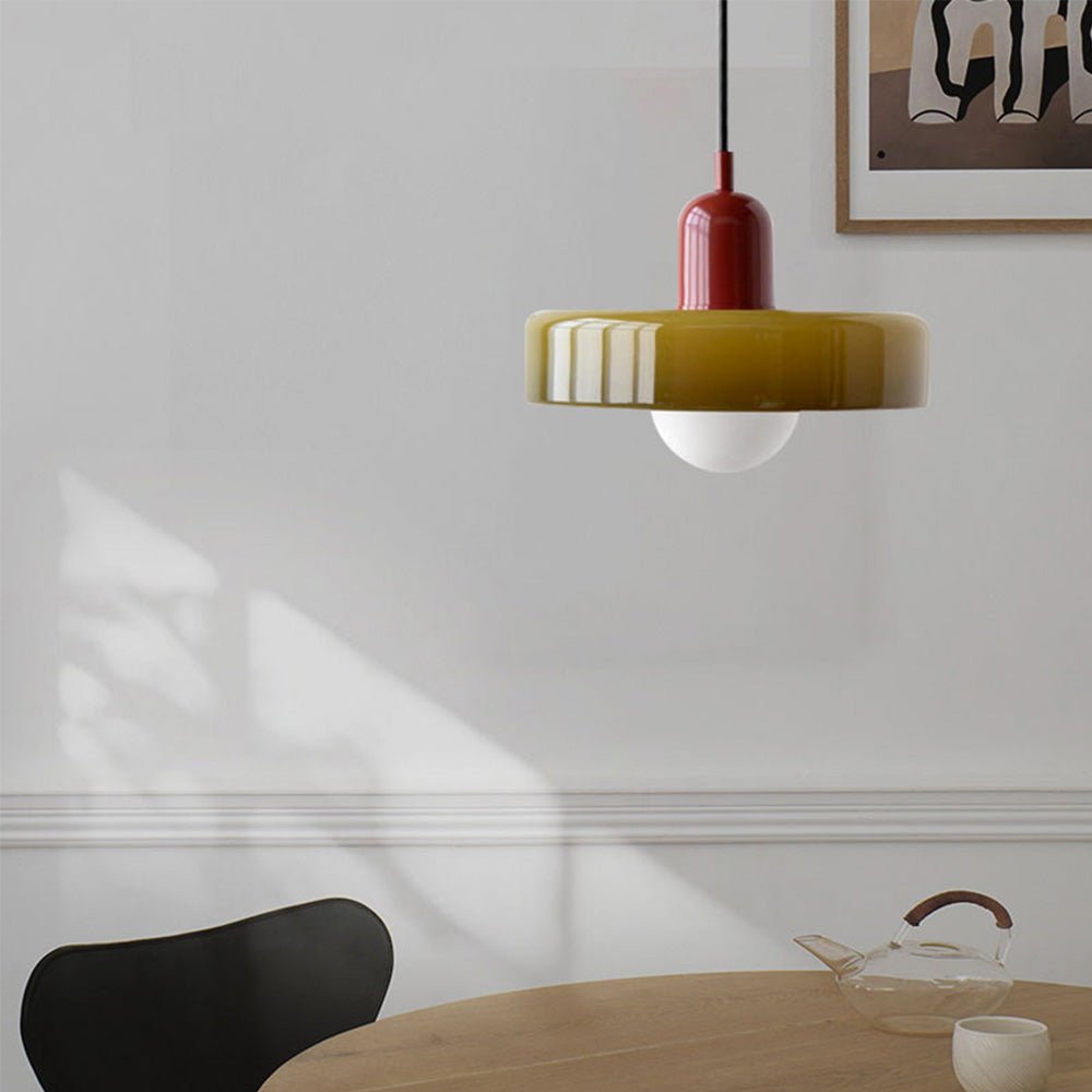 Stained Glass Pendant Light – Adjustable Modern Ceiling Fixture for Kitchen 3