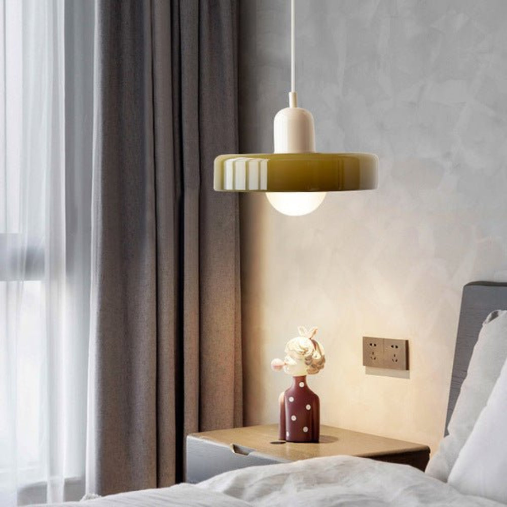 Stained Glass Pendant Light – Adjustable Modern Ceiling Fixture for Kitchen 7