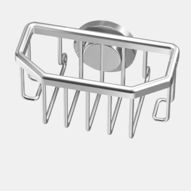Suction Cup Sponge Holder for Sink – Waterproof Kitchen Sink Caddy Organizer 2