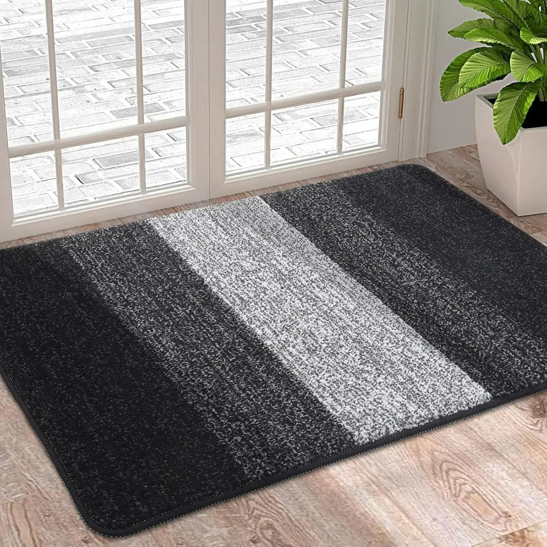 Soft Washable Indoor Door Mat - Super Absorbent Non-Slip Rug