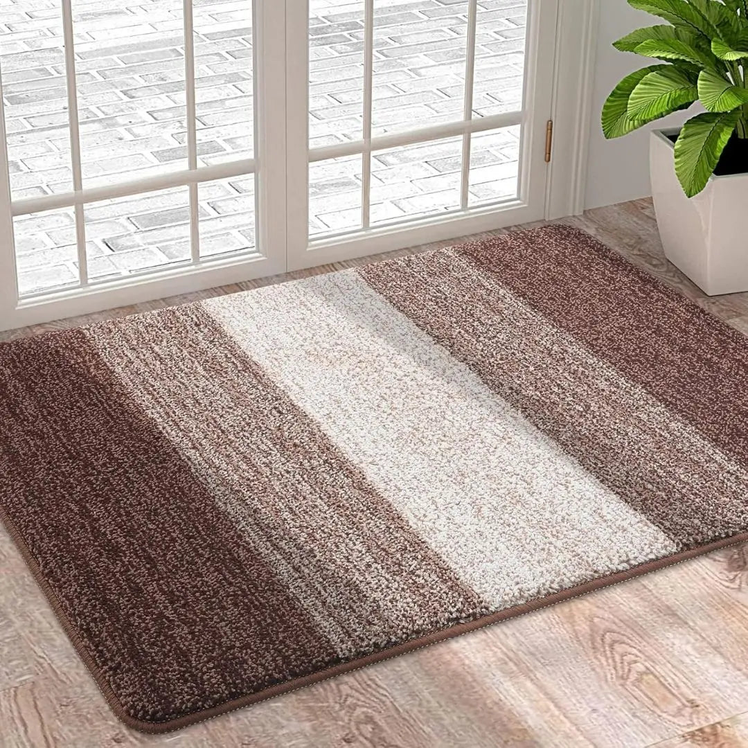 Soft Washable Indoor Door Mat - Super Absorbent Non-Slip Rug