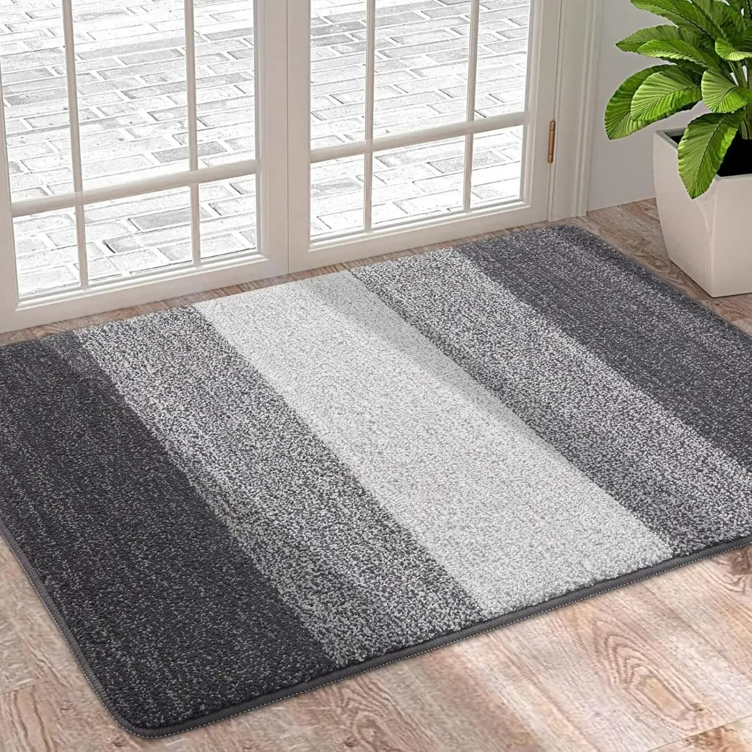Soft Washable Indoor Door Mat - Super Absorbent Non-Slip Rug