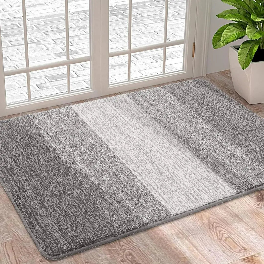Soft Washable Indoor Door Mat - Super Absorbent Non-Slip Rug