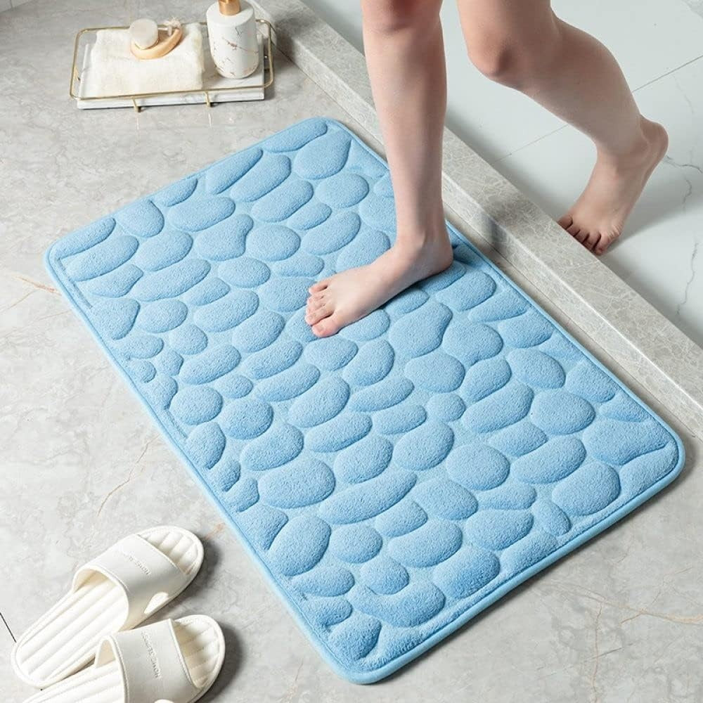 Ultra-Soft Non Slip Bath Mat – Fast-Drying Absorbent Bathroom Rug 20 x 32 5