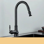Timeless Antique Brass Kitchen Faucet – Vintage Style with Modern Functionality