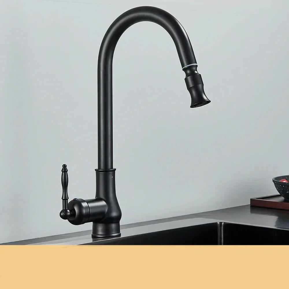 Timeless Antique Brass Kitchen Faucet – Vintage Style with Modern Functionality