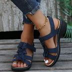 Elegant Women's Orthopedic Sandals – Chic Floral Design for All-Day Comfort