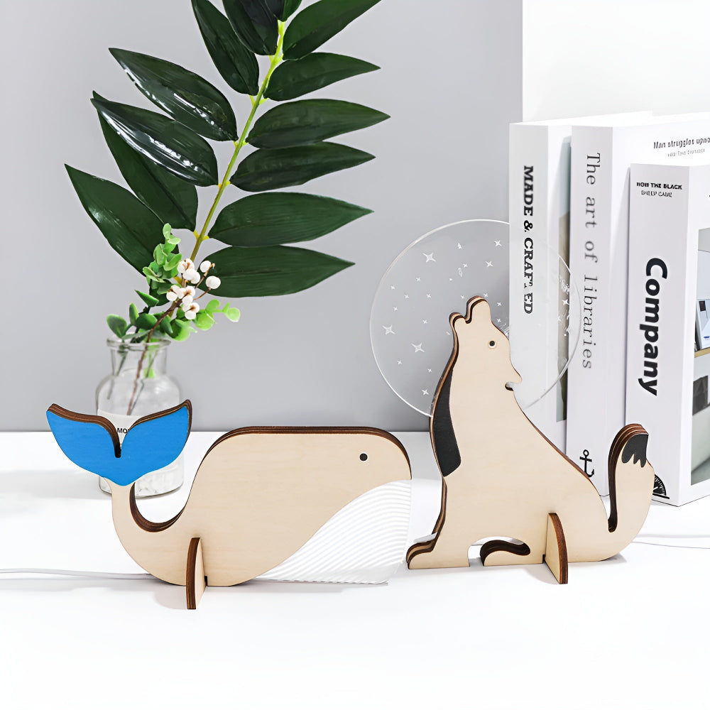Decorative Wooden Animal Table Lamp – Cute and Cozy Lighting for Children’s Rooms