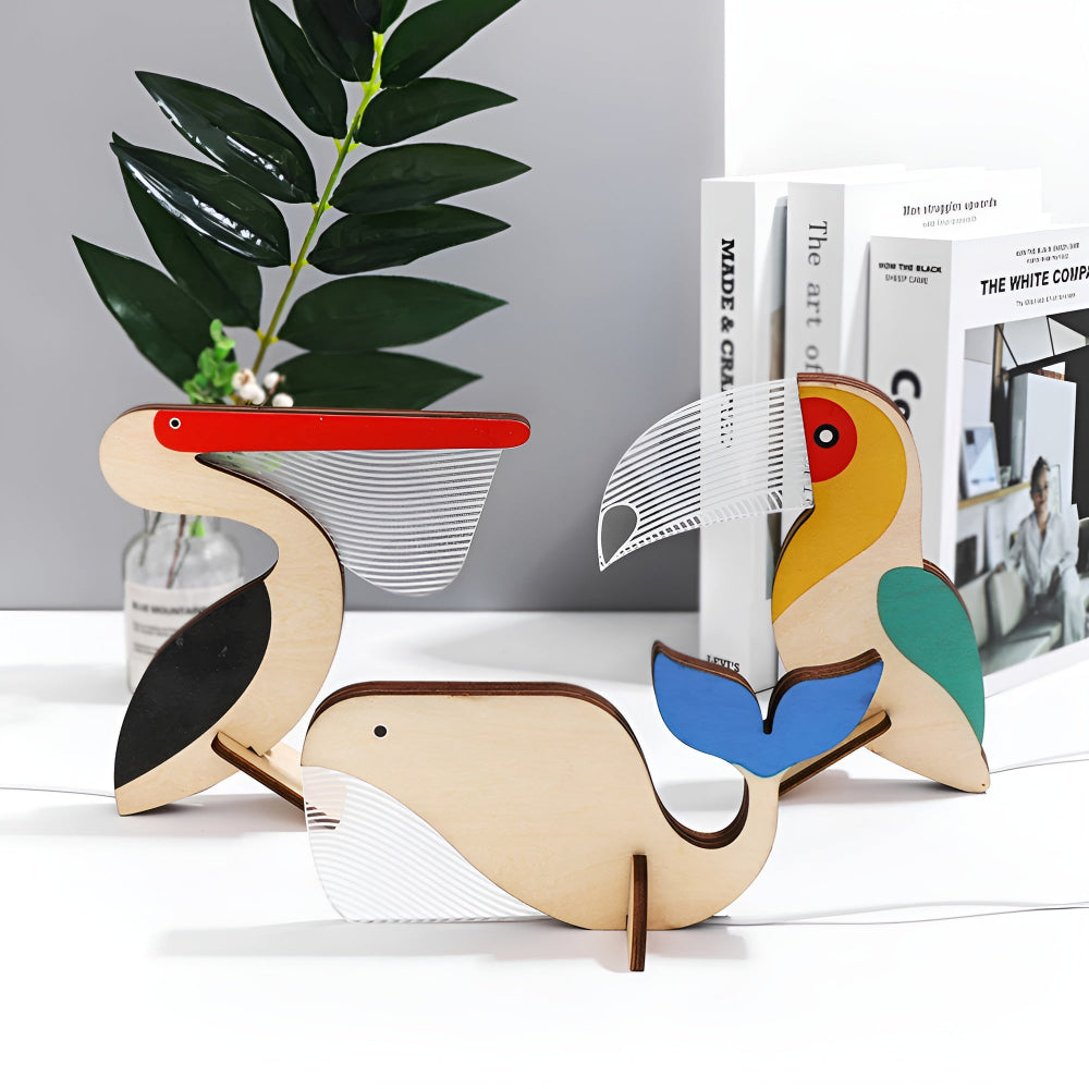 Decorative Wooden Animal Table Lamp – Cute and Cozy Lighting for Children’s Rooms