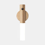 Wooden Night Lamp with Motion Sensor – USB Rechargeable Warm Light for Home 1